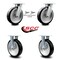 Service Caster 8 Inch Kingpinless Rubber on Aluminum Wheel Caster Swivel Locks 2 Rigid, 2PK SCC-KP30S820-RAR-BSL-2-R-2 - alternate 6